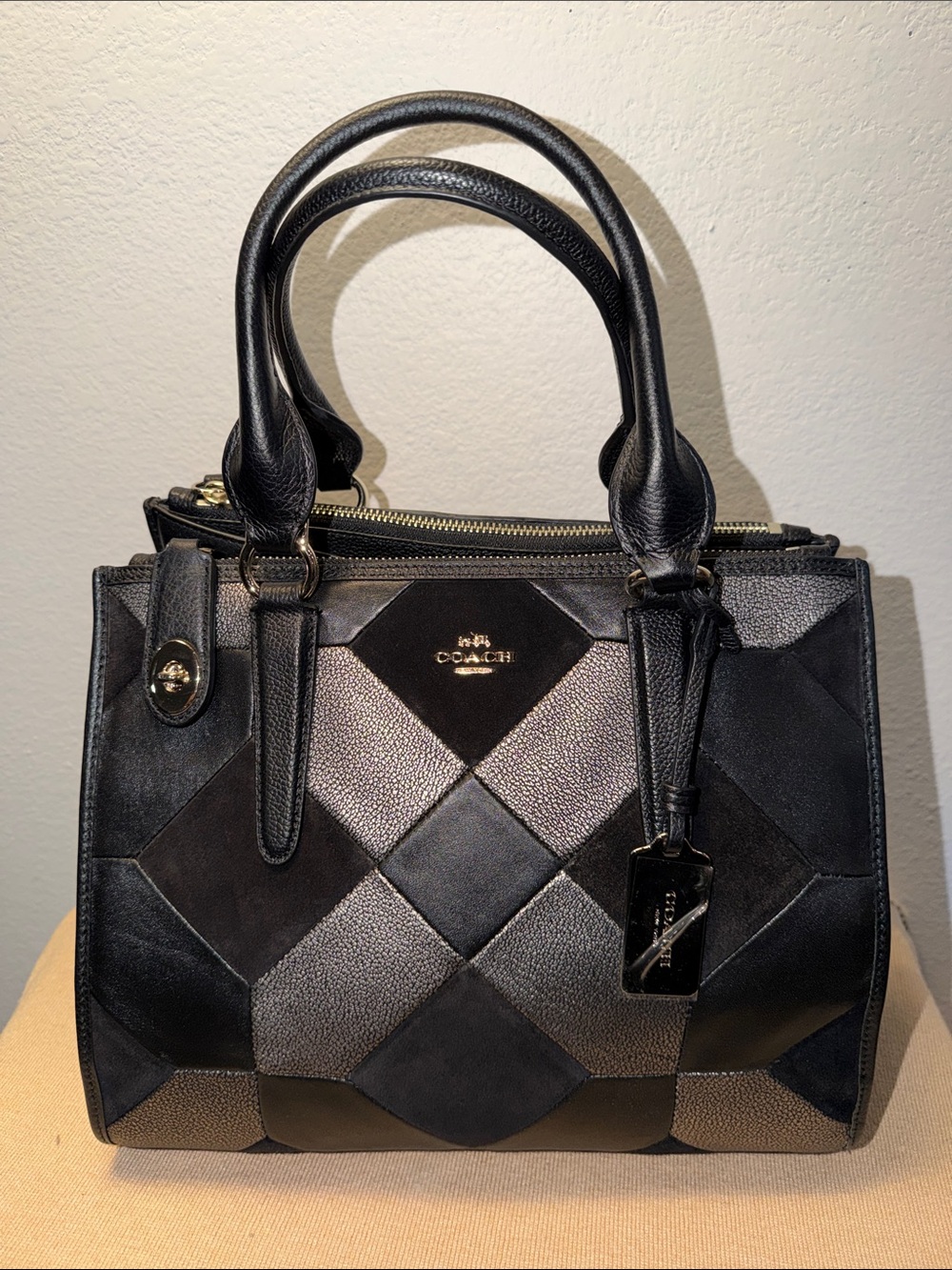 Coach NWOT Crosby Carryall Patchwork Satchel